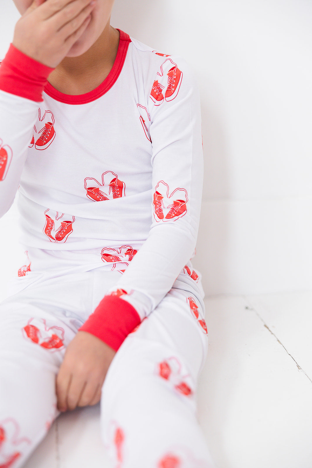 Red Sneaker Long Sleeve Lounge Set